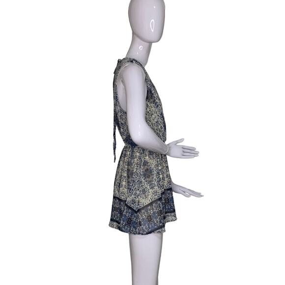 Final Touch Romper Sleeveless Sheer Full Lining Tie on Back Size M - Picture 4 of 9